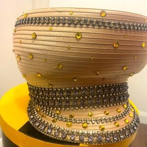 Donna Vinci Tan..Church Lady Hat. Stunning & Elegant 💎